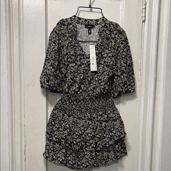 Aqua Dresses & Skirts - Aqua Elegant Black and White and yellow Floral Dress